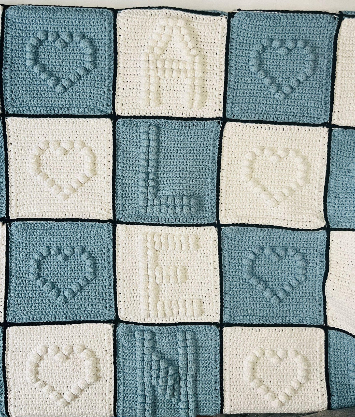 Personalisierte Baby Decke mit Herzen